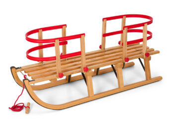 Set de luge en bois Gloco Davos double 2 places pour jumeaux