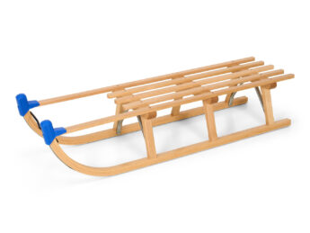 Alternative view of Set de luge en bois avec dossier Davos 110cm