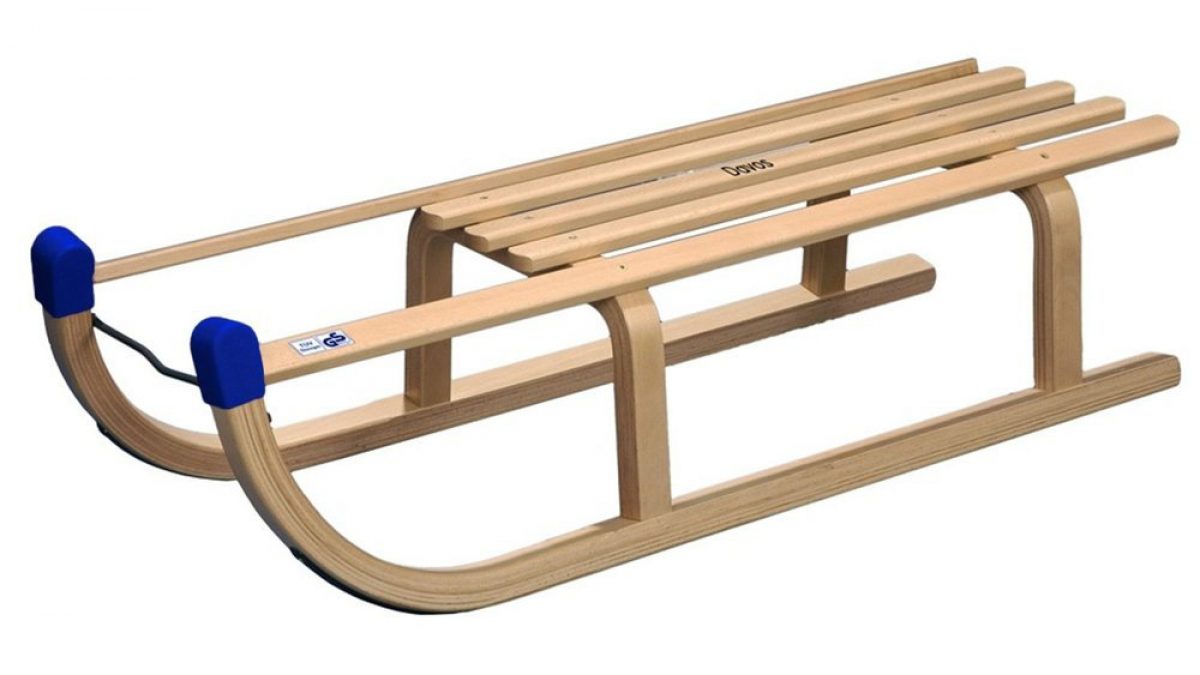 Ancienne Luge Davos En Bois, Pour La Déco Ou Glisse Vintage !