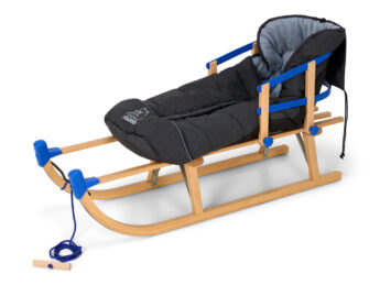 Luge en bois Davos 100 cm avec chancelière