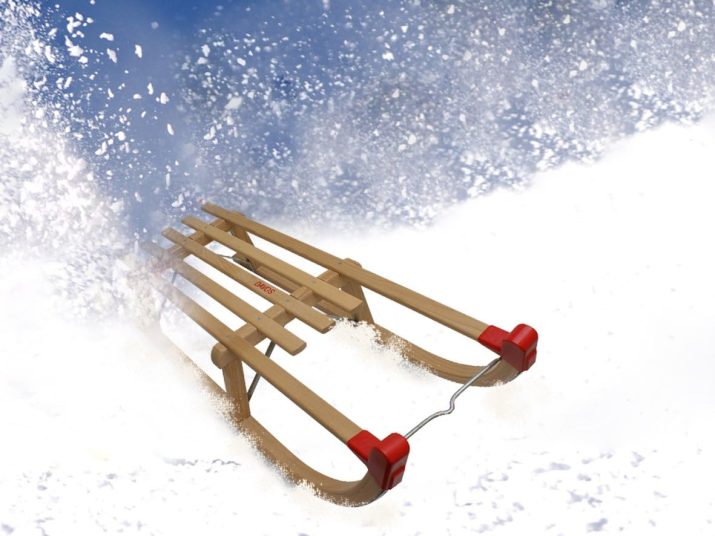 Luge en bois classique Gloco Davos 100cm – Image 5